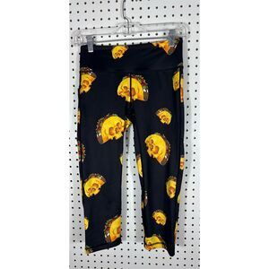 Feed Me Fight Me taco skulls capri leggings size S